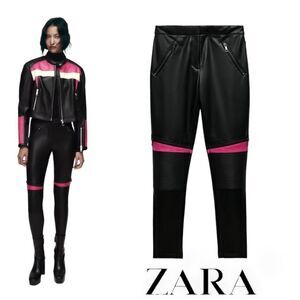 ZARA | Black | FAUX LEATHER LEGGINGS